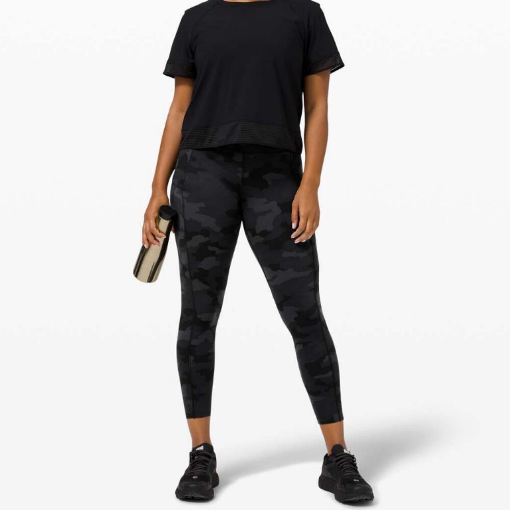 Lululemon Fast and Free Tight II 25" Non-Reflective Nulux w Pockets Size 0 EUC